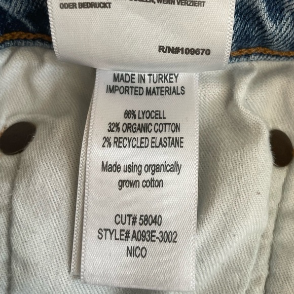 AGOLDE Nico Skinny Straight High Rise Ankle Crop Denim Blue Jean Women's Size 29 - Picture 9 of 11